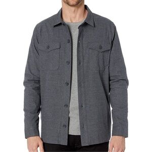 Travis Mathew Elijah Shirt Jacket Dark Grey long sleeve button up